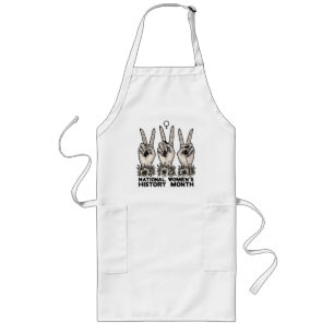 National Women's History Month Feminist women Long Apron