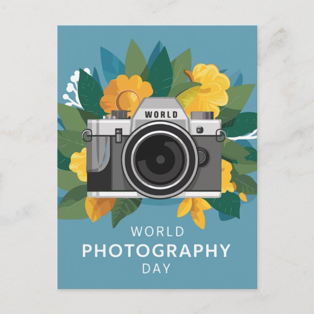 National World Photography Day Holiday Postcard (Front)
