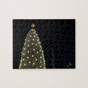 National Xmas Tree & Washington Monument at Night Jigsaw Puzzle