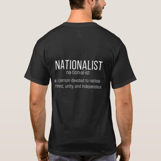 Nationalist Mens T-Shirt Black (Back)