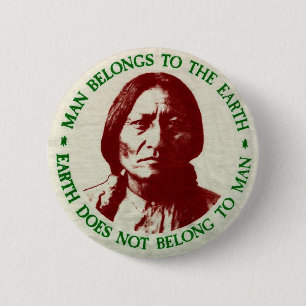 native 6 cm round badge