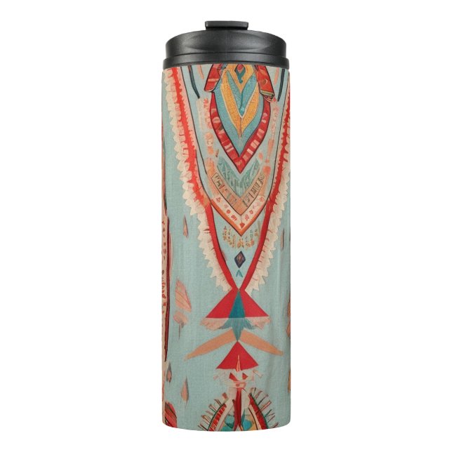 Native America Pattern Thermal Tumbler (Front)