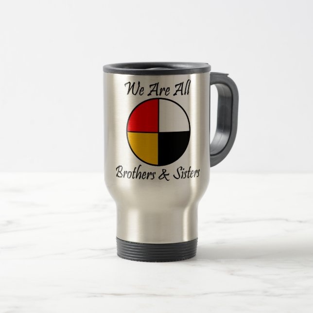 Native American 4 Directions gear Travel Mug (Front Right)