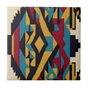 Native American Abstract Tribute 01 Tile