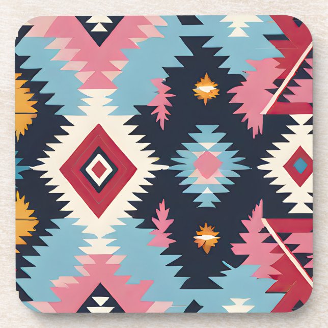 Native American Abstract Tribute 17 Coaster (Front)