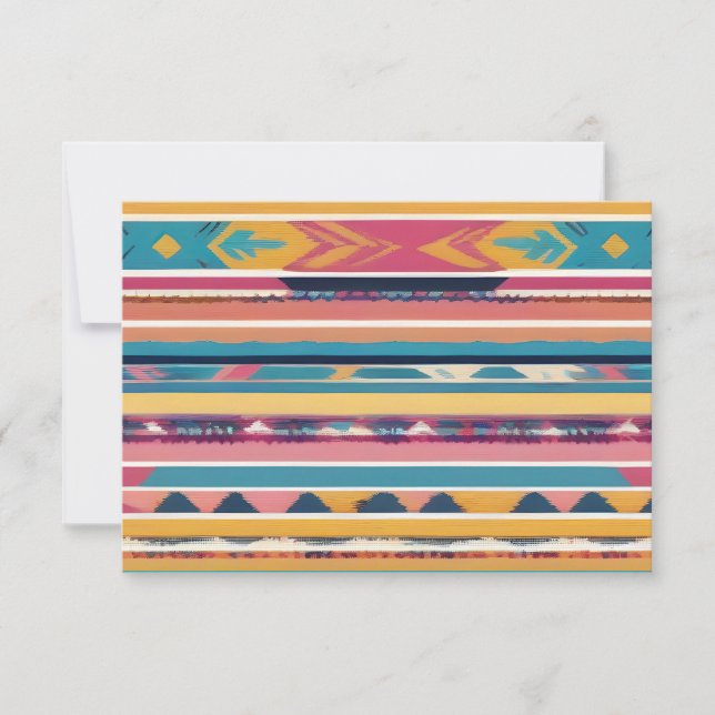 Native American Abstract Tribute S13 Thank You Card (Front)