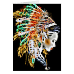 Native American All Occasion Card with Indian Prin