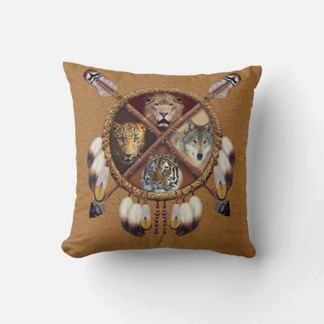 Native American Animals Cushion (Front)