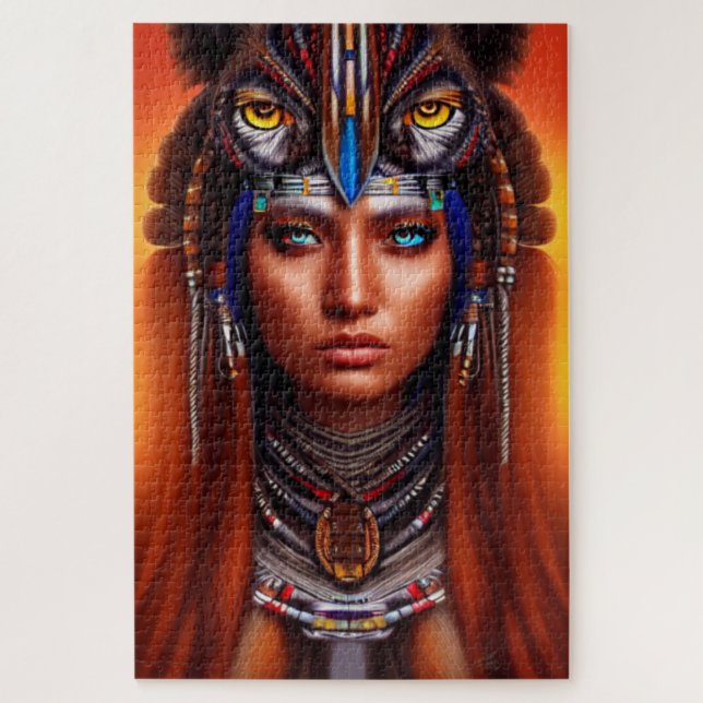 Native American Apache Puzzle (Vertical)