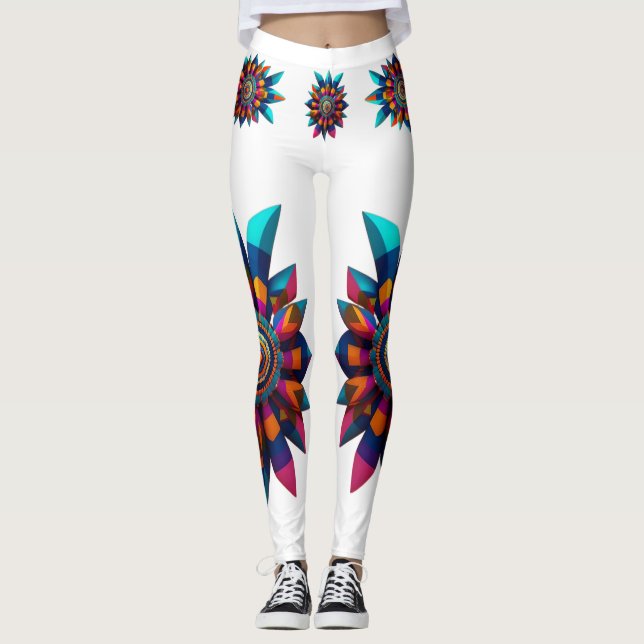 Native American Art Design All-Over-Print Leggings (Front)