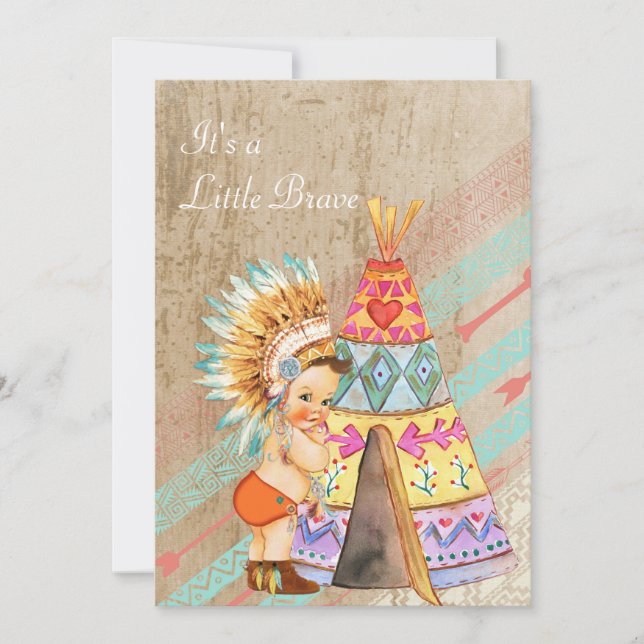 Native American Baby Shower Invitation (Front)