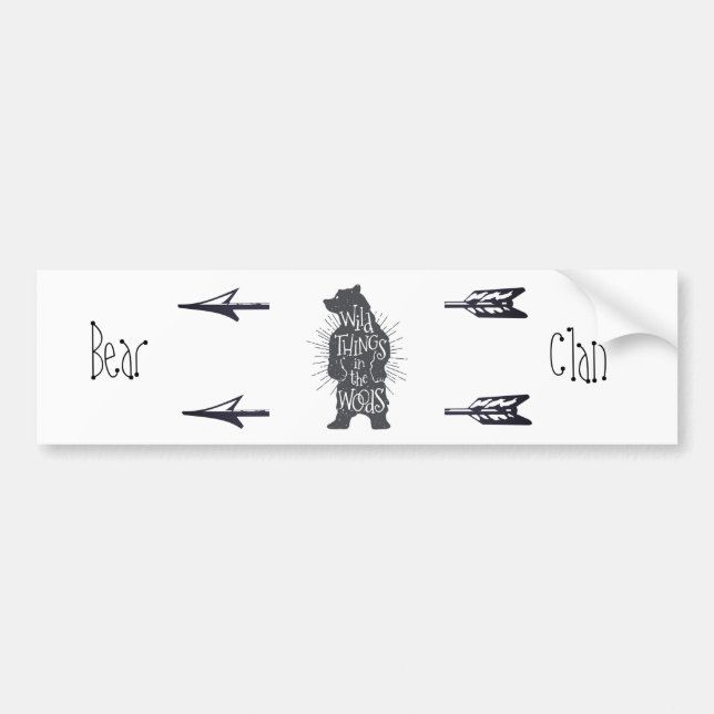 Native American Bear Clan Auto Bumper Sticker (Front)