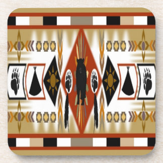 Native American Bear Clan Cork Coaster