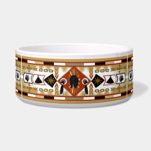 Native American Bear Clan Pet Bowl