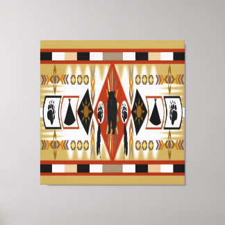 Native American Bear Clan Stretched Canvas Print