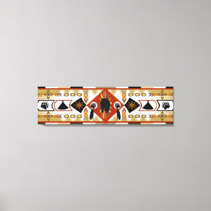 Native American Bear Clan Stretched Canvas Print