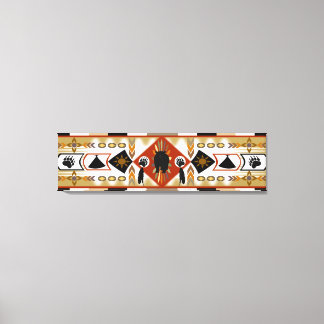 Native American Bear Clan Stretched Canvas Print