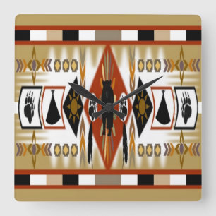Native American Bear Clan Wall Clock