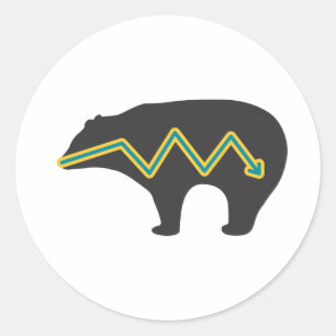 Native American Bear Classic Round Sticker