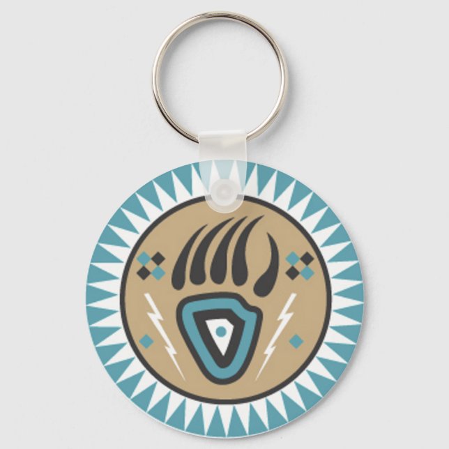 Native American Bear Paw Key Ring (Front)