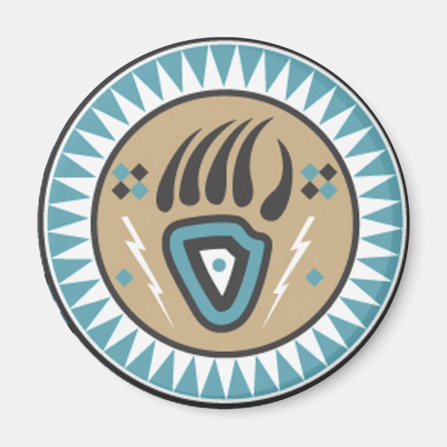 Native American Bear Paw Magnet (Front)