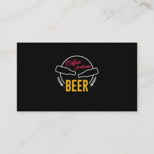 Native American Beer Business Card