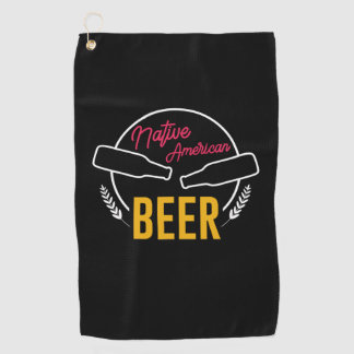 Native American Beer Golf Towel