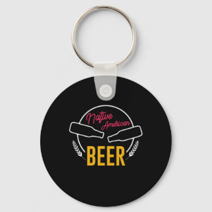 Native American Beer Key Ring
