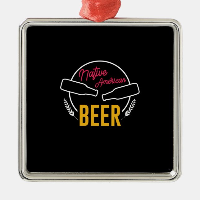 Native American Beer Metal Tree Decoration (Front)