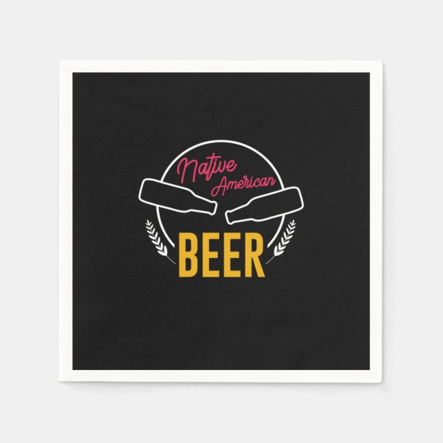 Native American Beer Napkin (Front)