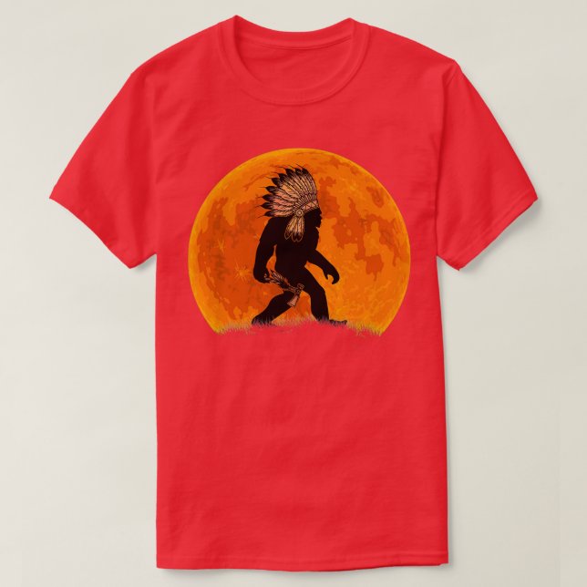 Native American Bigfoot T-Shirt (Design Front)