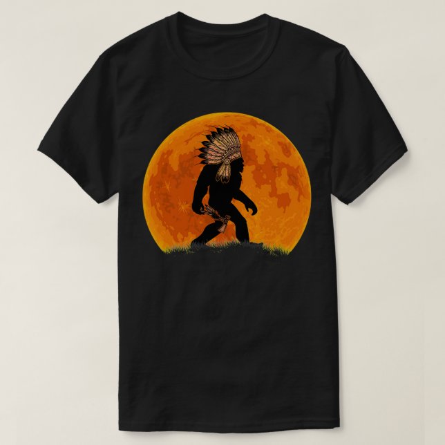 Native American Bigfoot  T-Shirt (Design Front)