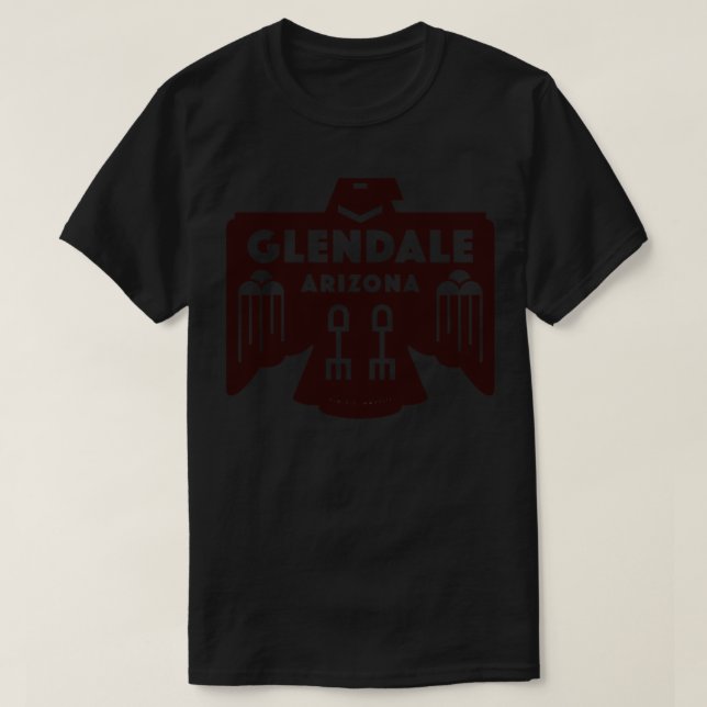 Native American Bird Glendale Arizona Brown T-Shirt (Design Front)