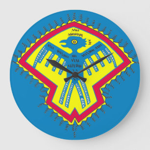 Native American bird symbol Large Clock
