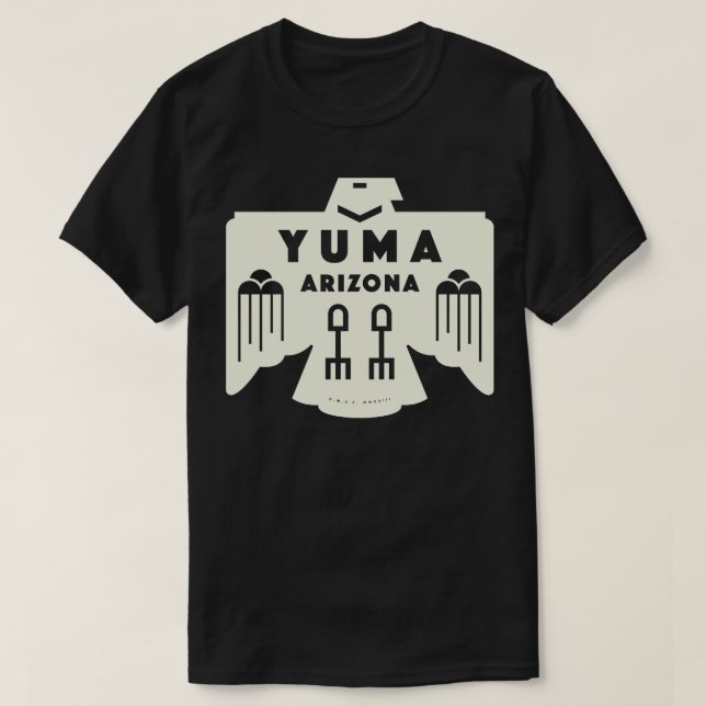 Native American Bird Yuma Arizona Tan T-Shirt (Design Front)