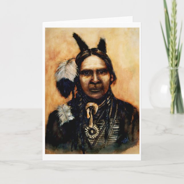 Native American Blank Greeting Card (Front)