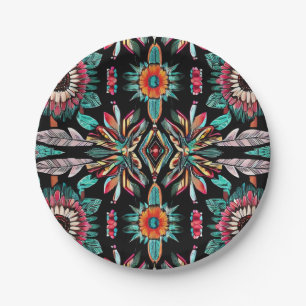 Native American Bohemain Paper Plate