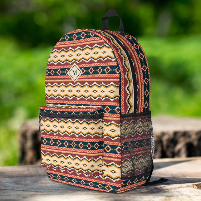 Native American Boho Culture Tribal geometric Printed Backpack (Creator Uploaded)