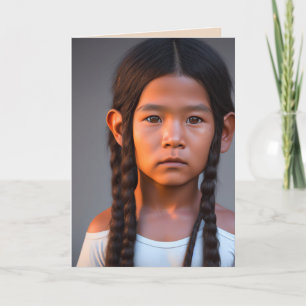 NATIVE AMERICAN BOY ART BIRTHDAY GREETING CARDS