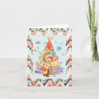 Native American Boy's First Birthday Card