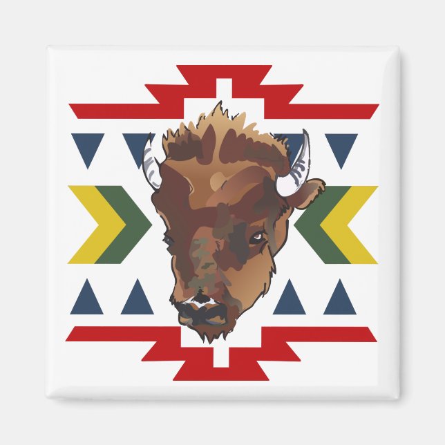 Native American Buffalo Magnet (Front)