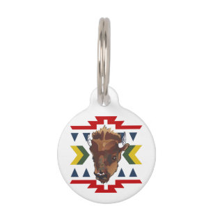 Native American Buffalo Pet Tag