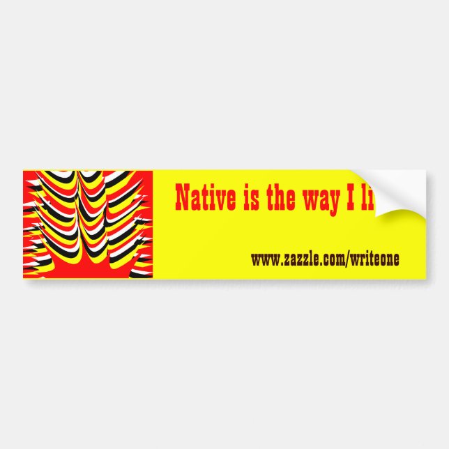 native american bumper sticker (Front)