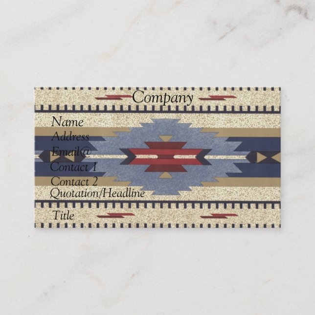 Native American Calendar 2012 Business Card (Front)