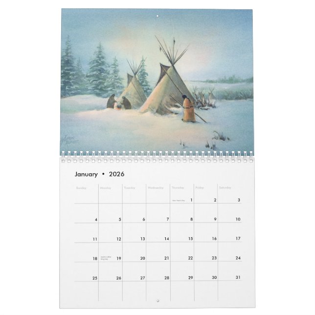 NATIVE AMERICAN CALENDAR by SHARON SHARPE (Jan 2026)