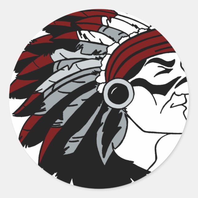 Native American Chief Classic Round Sticker (Front)