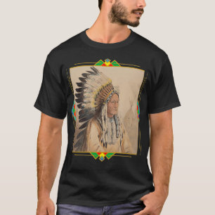 Native American Chief Head Indians Warbonnets Head T-Shirt