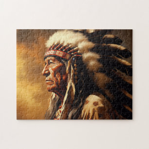 Native American Chief Jigsaw Puzzle