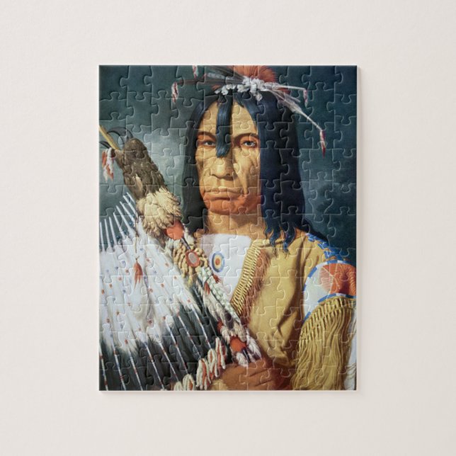 Native American Chief of the Cree people of Canada Jigsaw Puzzle (Vertical)
