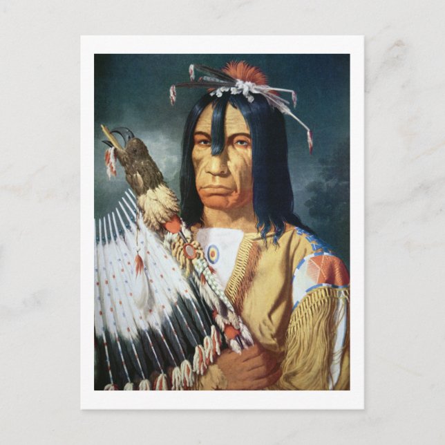 Native American Chief of the Cree people of Canada Postcard (Front)